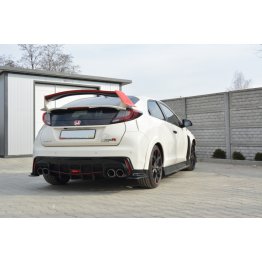 Накладка на диффузор заднего бампера на Honda Civic IX Type R